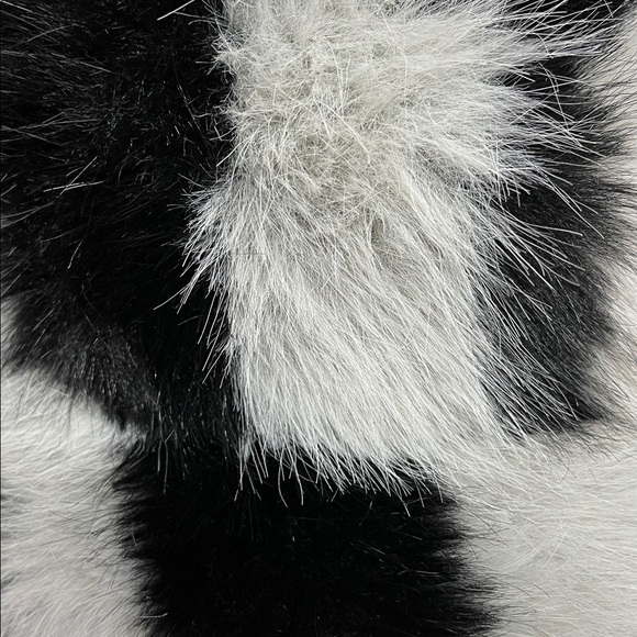 Anthropologie Colorblock New Chic Black and White Faux Fur Bucket Hat main image 4